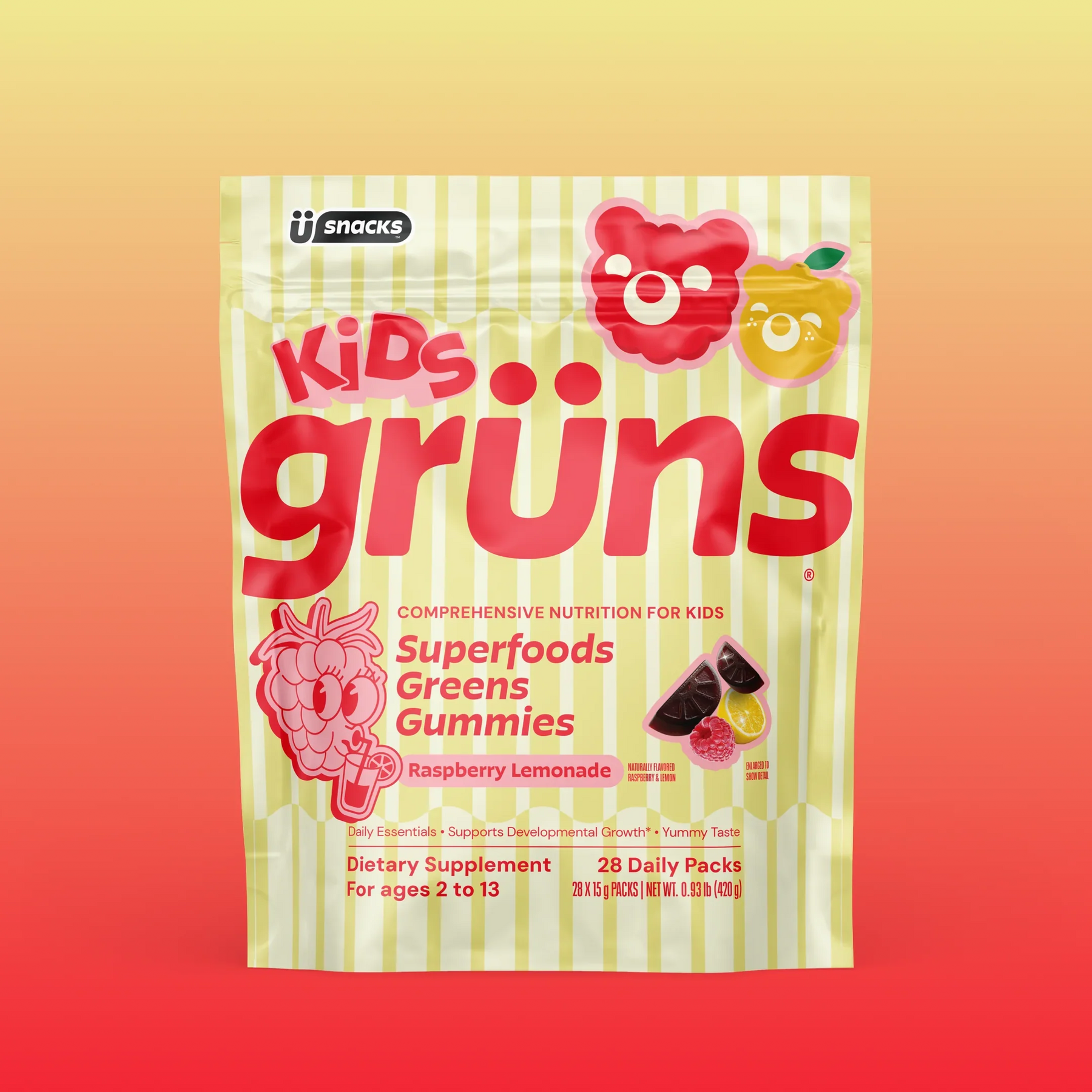Grüns Kids Raspberry Lemonade
